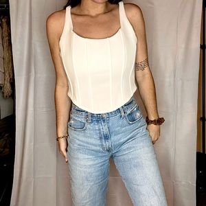 White corset top